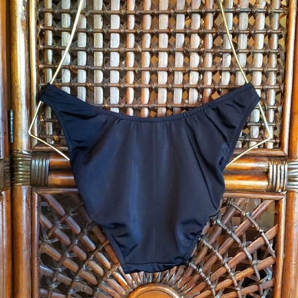 Bikini Bottoms Two-Fer Turquoise-Black Size Medium EUC - Picture 10 of 12